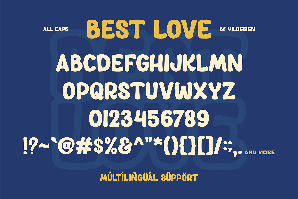 Best Love a Fun Display Font, a Sans Serif Font by Vilogsign (Photo 6 of 7)