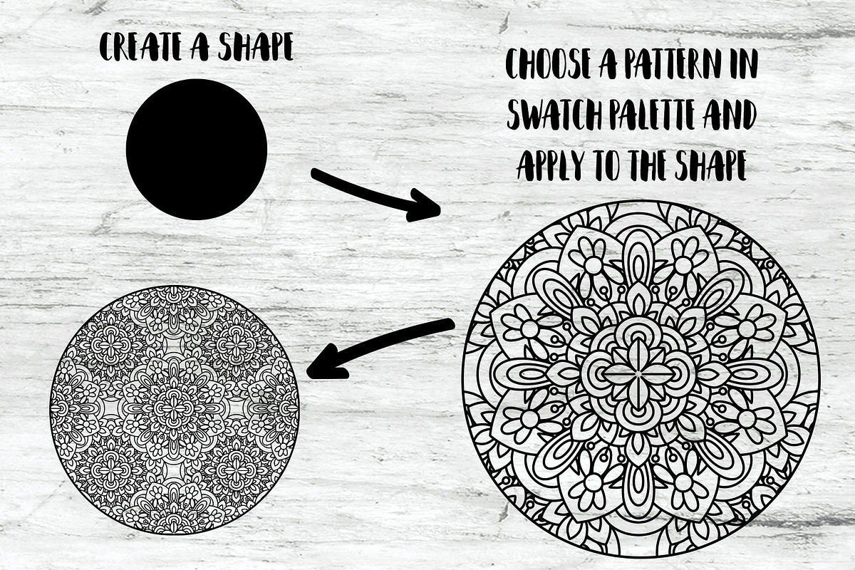 100 Mandalas Seamless Patterns, a Pattern Graphic by Elinorka (Photo 8 of 23)