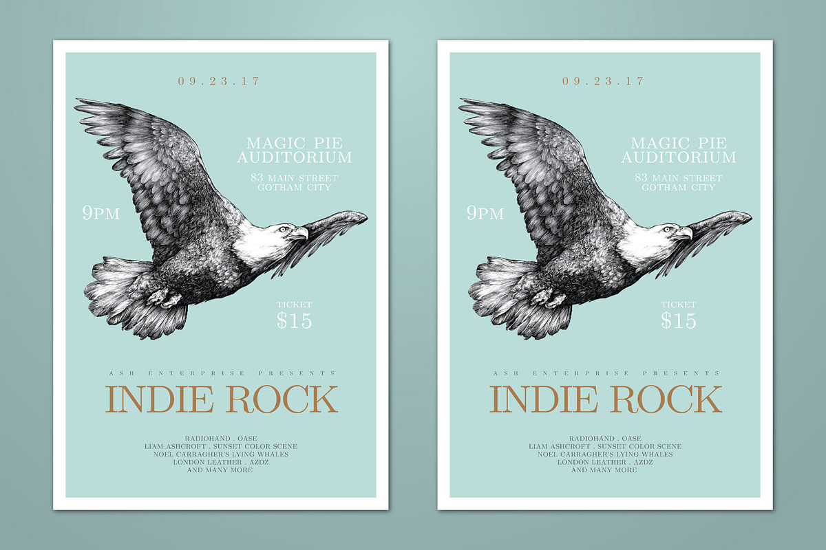 Elegant Hand Drawn Eagle Flyer, a Flyer Template by ashenterprise (Photo 2 of 3)