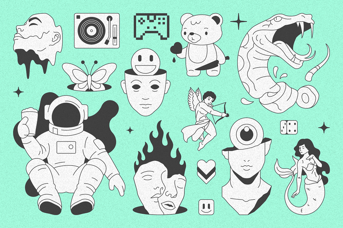 Y2K Illustrations and Elements Set, an Object Illustration by Vasya Kobelev (Photo 12 of 17)