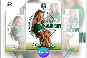 Athlete Sports Canva Template Flyer, a Flyer Template by Protech Design ENT