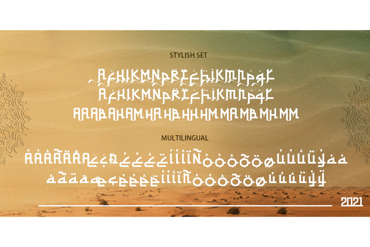 Aulian - Arabic Font, a Symbol Font by Saxofont (Photo 9 of 10)