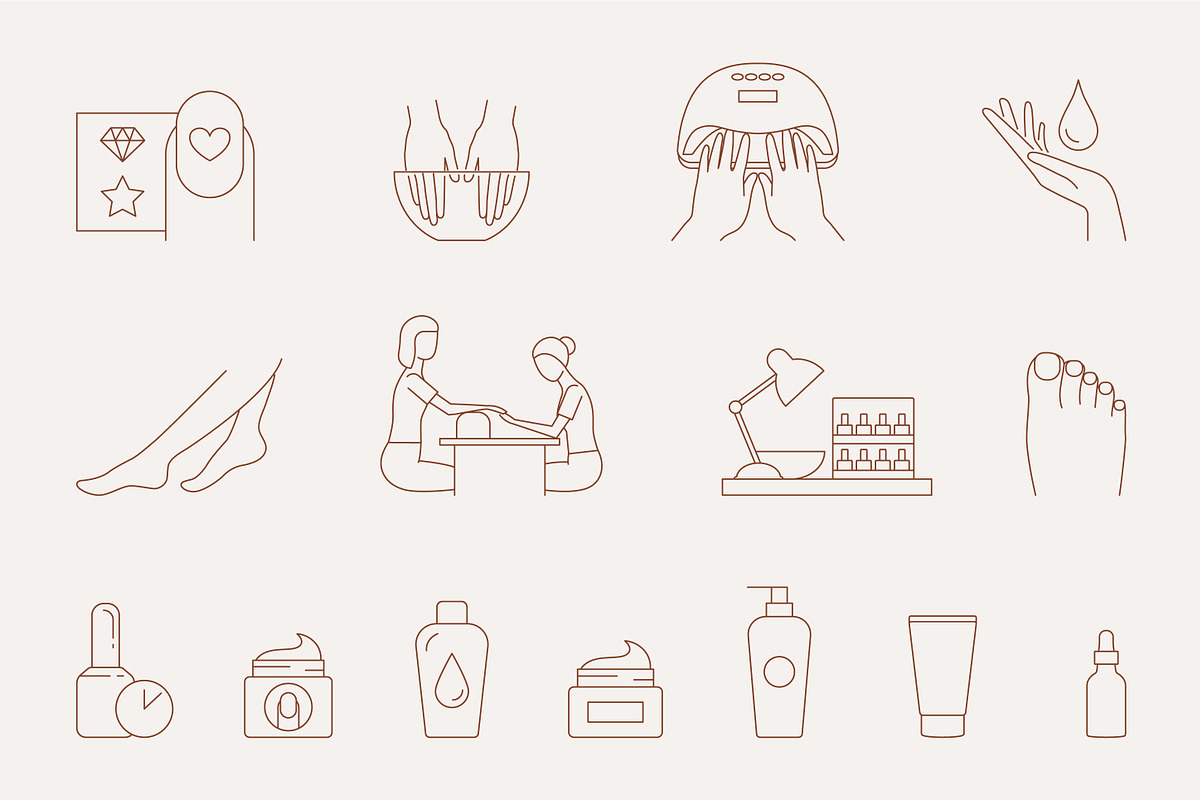 42 Nail salon icons, an Icon by mayrum (Photo 3 of 4)