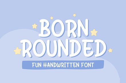 Born Rounded | Handwritten Font, a Serif Font by Forberas Club