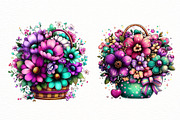 spring floral basket clipart, an Illustration by Designworld (Thumbnail 4 of 6)