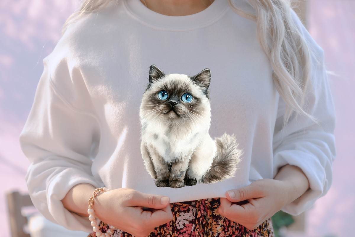 Whimsical Peeking Cats Sublimation, an Illustration by designcity5 (Photo 5 of 5)