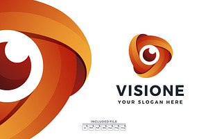 Eye Logo Gradient Colorful Vector, a Branding & Logo Template by yuanesei