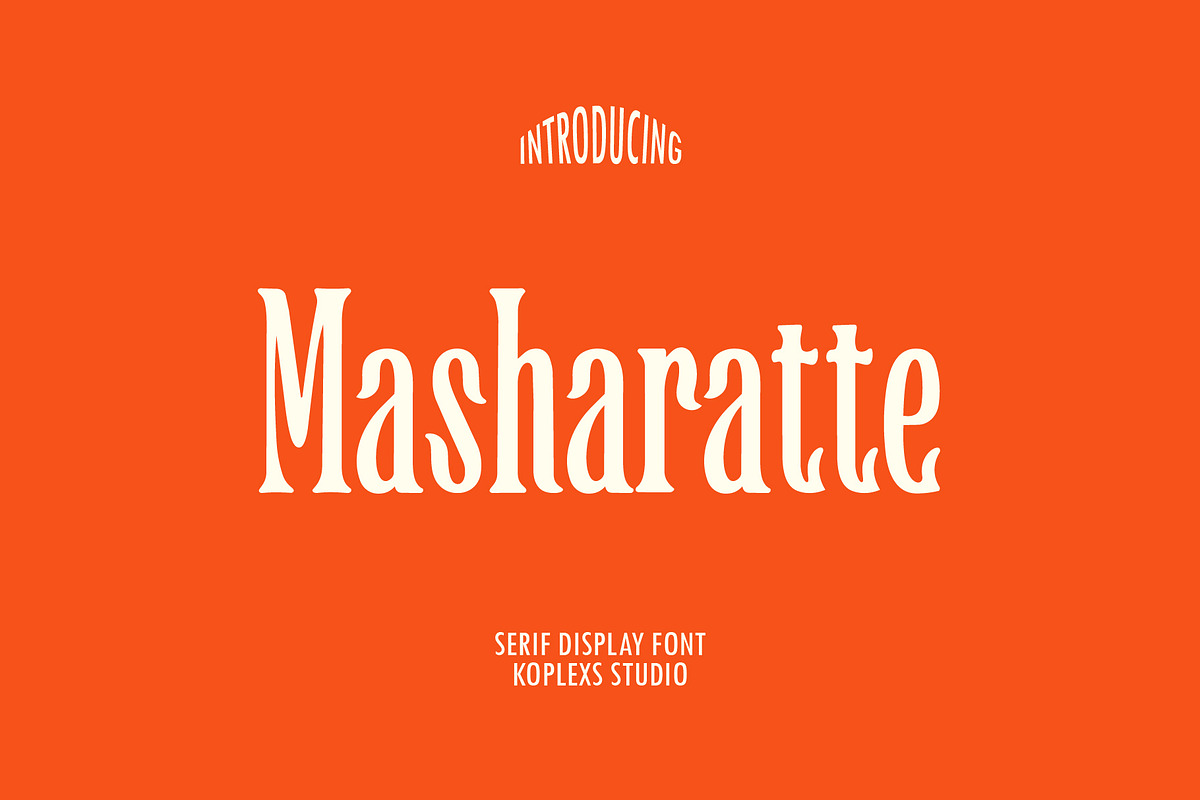 Masharatte | Condensed Serif Font, a Serif Font by Koplexs Studio (Photo 1 of 10)