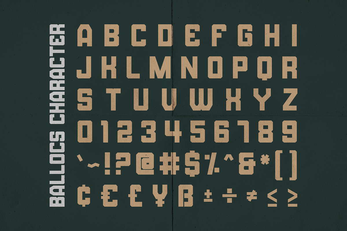 BALLOCS TYPEFACE, a Font by 24Design Studios (Photo 4 of 7)