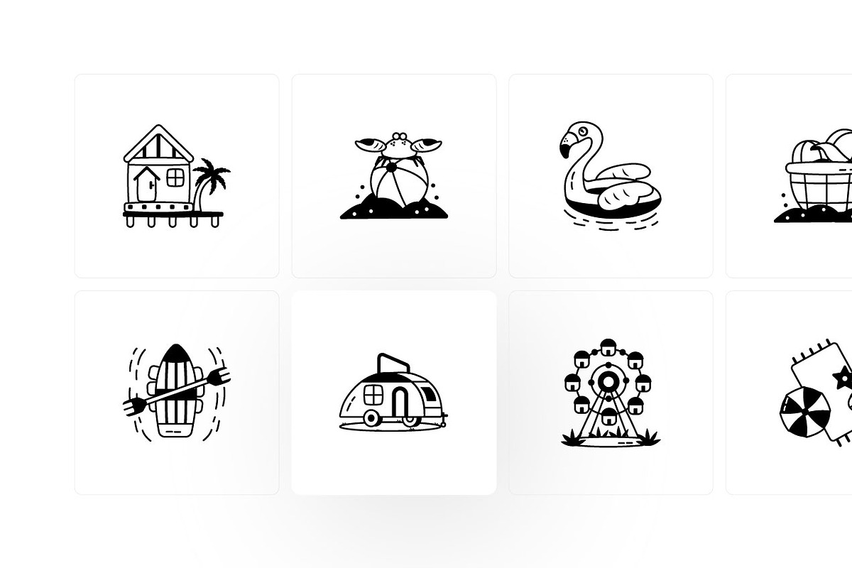 Travelling and Vacations Icons