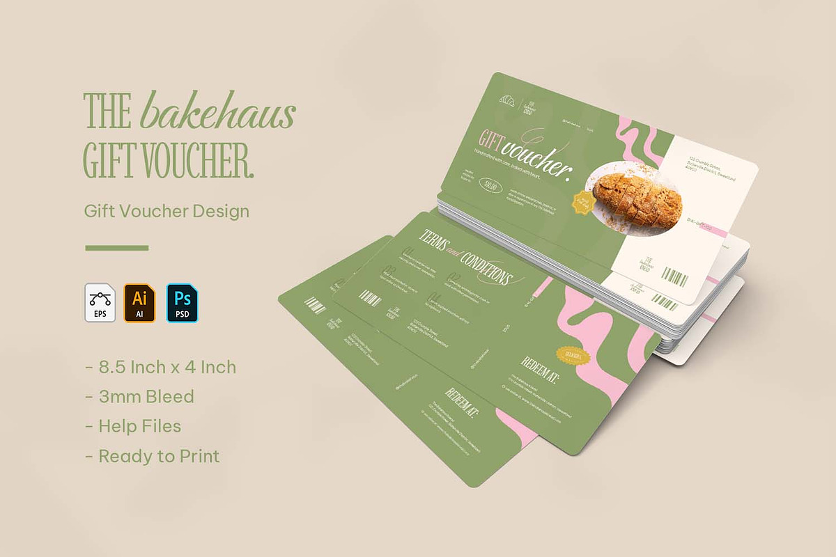The Bakehaus - Gift Voucher, a Print Template by VUNIRA (Photo 1 of 3)