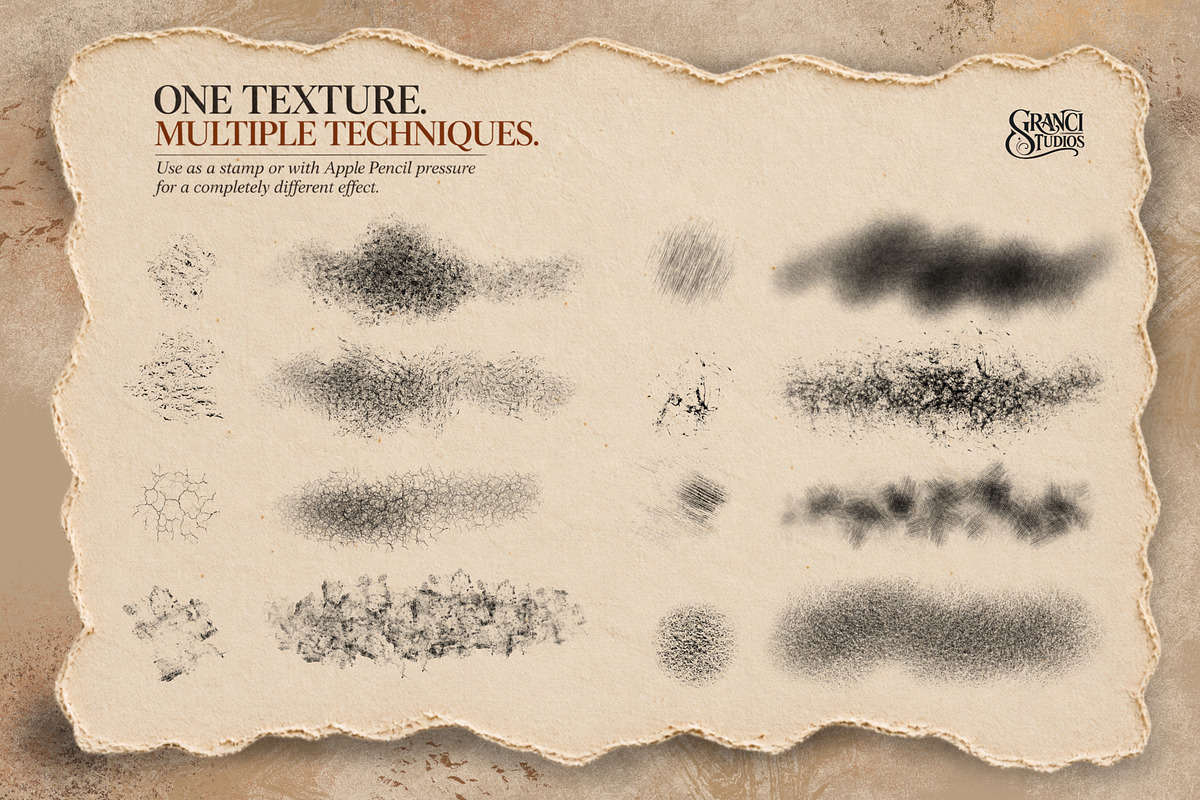 Textures Volume 1 -Procreate Brushes, a Brush Add-On by GRANCI STUDIOS (Photo 3 of 7)