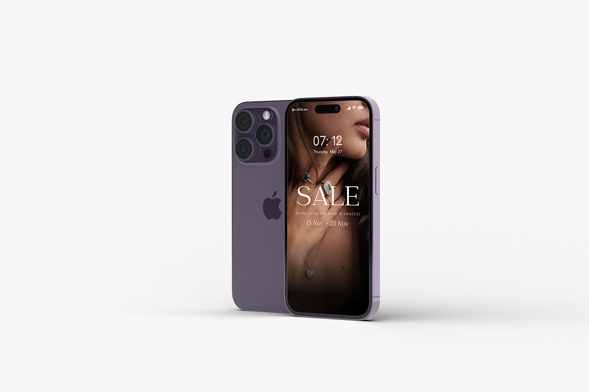 iPhone 14 Pro Mockup Set, an iPhone Mockup by zuhraabdullah (Photo 11 of 11)