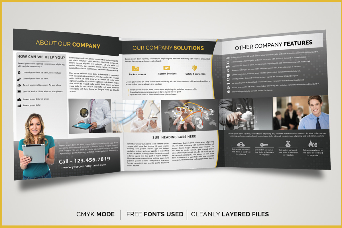 Multipurpose Trifold Brochure, a Brochure Template by pallabip (Photo 3 of 5)