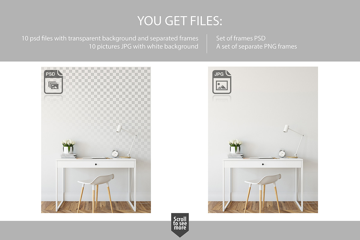 Frames & Walls Mockup Bundle - 5, a Print Template by Yuri-U (Photo 27 of 31)