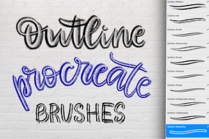 10 Outline Brushes For Procreate