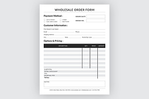 Wholesale Order Form