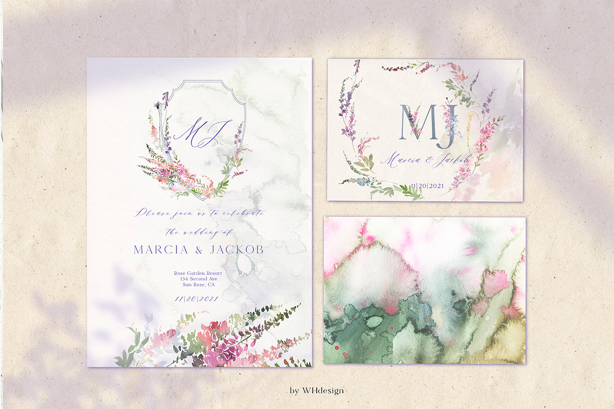 Bon Matin Watercolor Floral Clip Art, a Decorative Illustration by whiteheartdesign (Photo 2 of 18)
