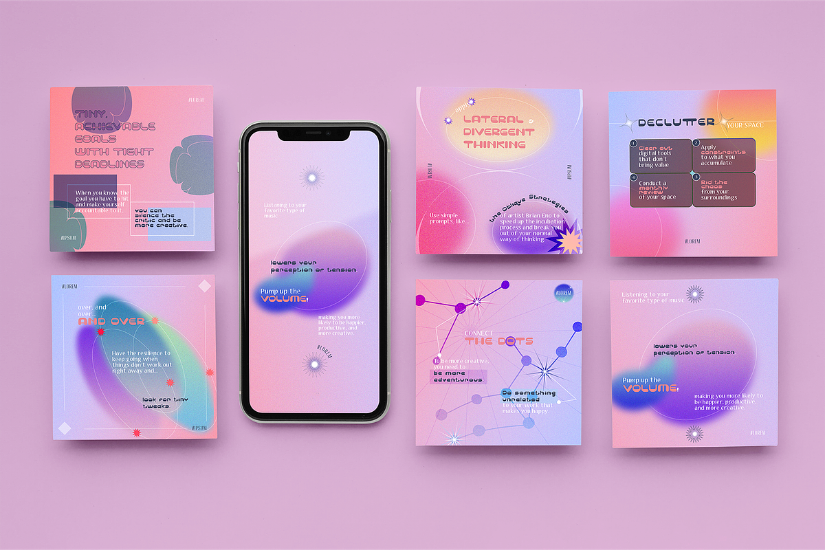 Outer Space Aesthetic Instagram PSD/AI preview 5