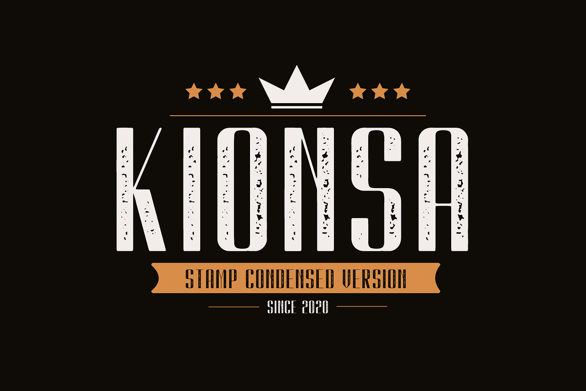 Kionsa Stamp - Vintage Display font, a Font by Graphicfresh (Photo 1 of 7)