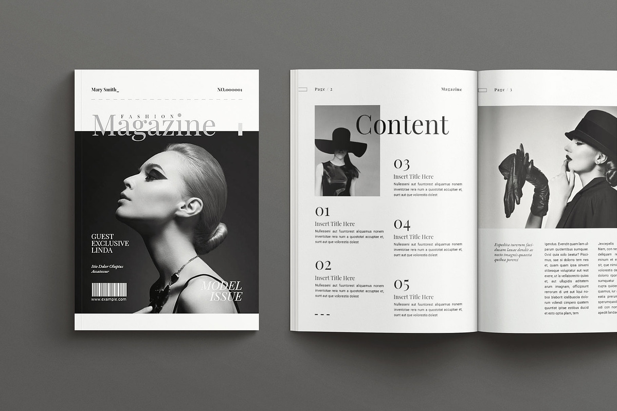 Fashion Magazine Layout, a Magazine Template by Seeing-art (Photo 2 of 11)
