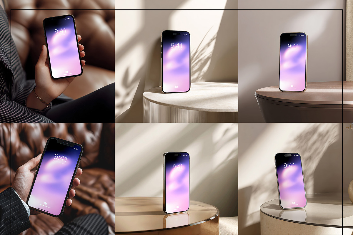 Realistic Smartphone Mockup Set, an iPhone Mockup by Mego-studio (Photo 10 of 10)