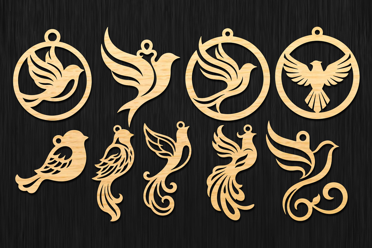 Wooden Bird Earring SVG Template, an Object Graphic by DreamCafeArt (Photo 4 of 7)