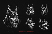 10 Bundle Dark Art Doberman Dog, an Illustration by Morspective (Thumbnail 5 of 7)