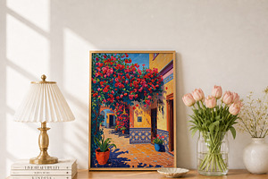 Matisse Inspired Mediterranean Art, a Decorative Illustration by elfy creative
