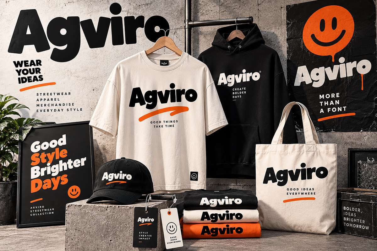 Agviro – Bold Rounded Display Font, a Script Font by Wow Magic (Photo 4 of 5)