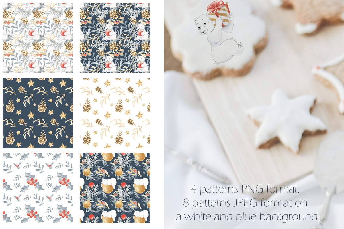 Christmas polar bear, an Animal Illustration by Love Watercolor Store (Photo 8 of 9)