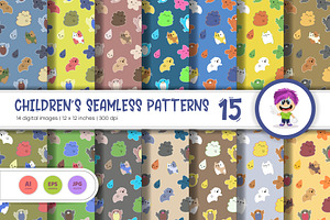 Cute Baby Seamless Patterns 15., a Texture Graphic by KENO Mascots