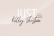 Just Kelly Justine Font Duo, a Script Font by khurasan (Thumbnail 1 of 9)