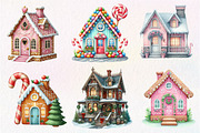 Christmas House Clipart, an Illustration by Dream Creation (Thumbnail 6 of 7)