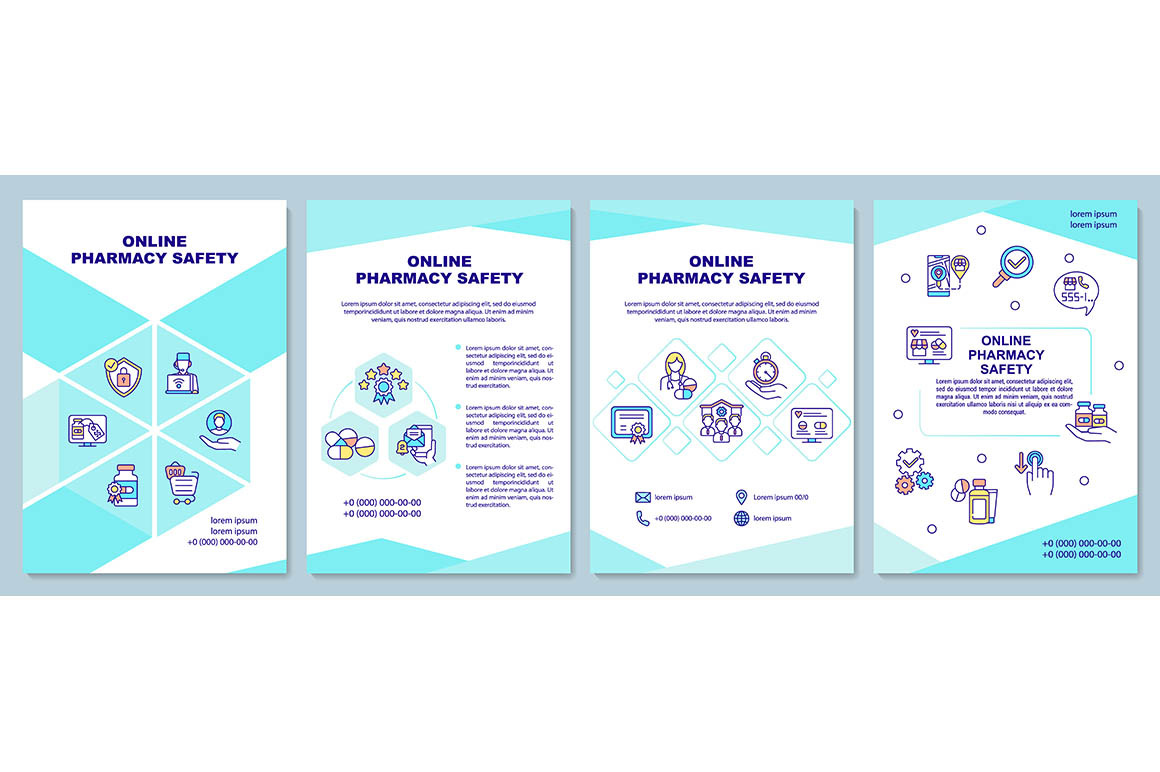 Online Pharmacy Safety Brochure by Img Visuals  Creative Market