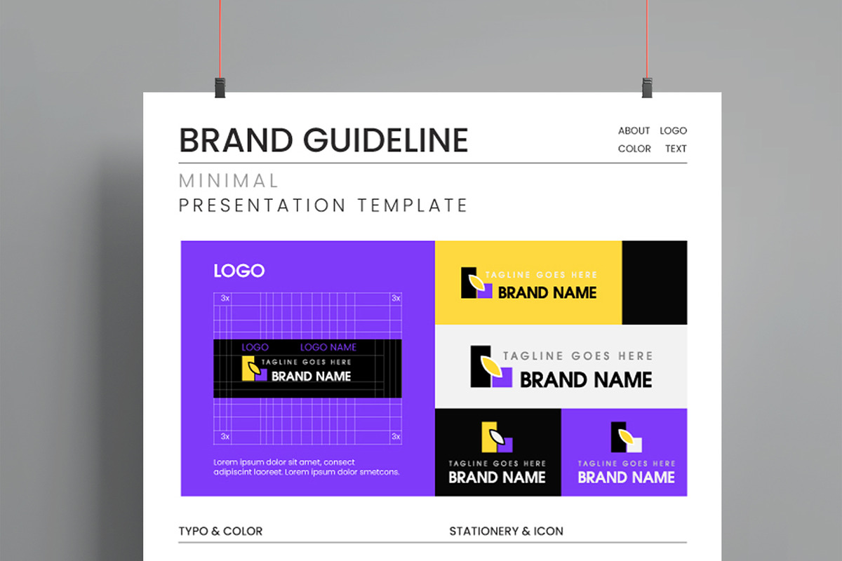 Modern Brand Guideline Kit Template preview 2