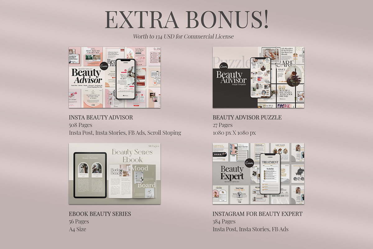 Insta Beauty Creator Complete Bundle, a Social Media Template by ...