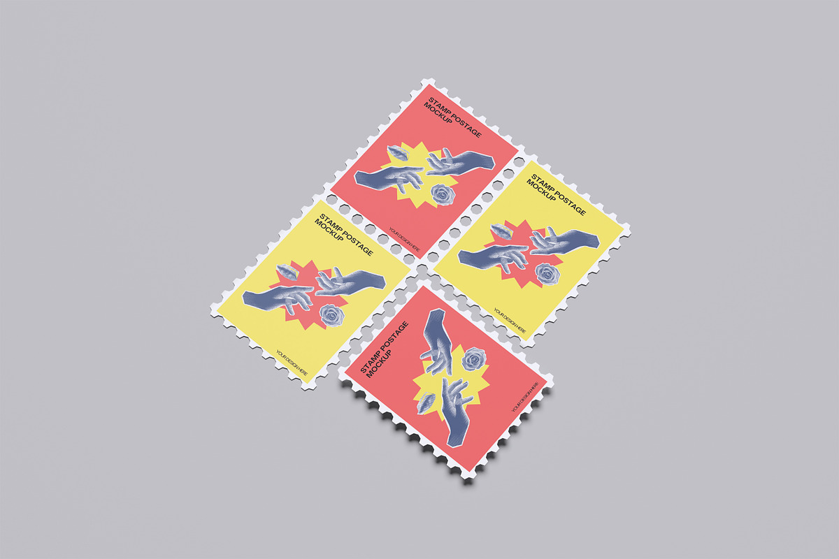 Postage Stamps Mockup, a Product Mockup by Riel Concept (Photo 4 of 5)