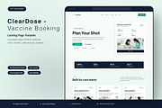 Vaccine Booking Landing Page, an UI Kit Template by Pitchlook.Studio (Thumbnail 1 of 3)