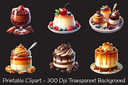 Pudding Watercolor Cliparts, an Illustration by RobertsArt (Thumbnail 6 of 8)