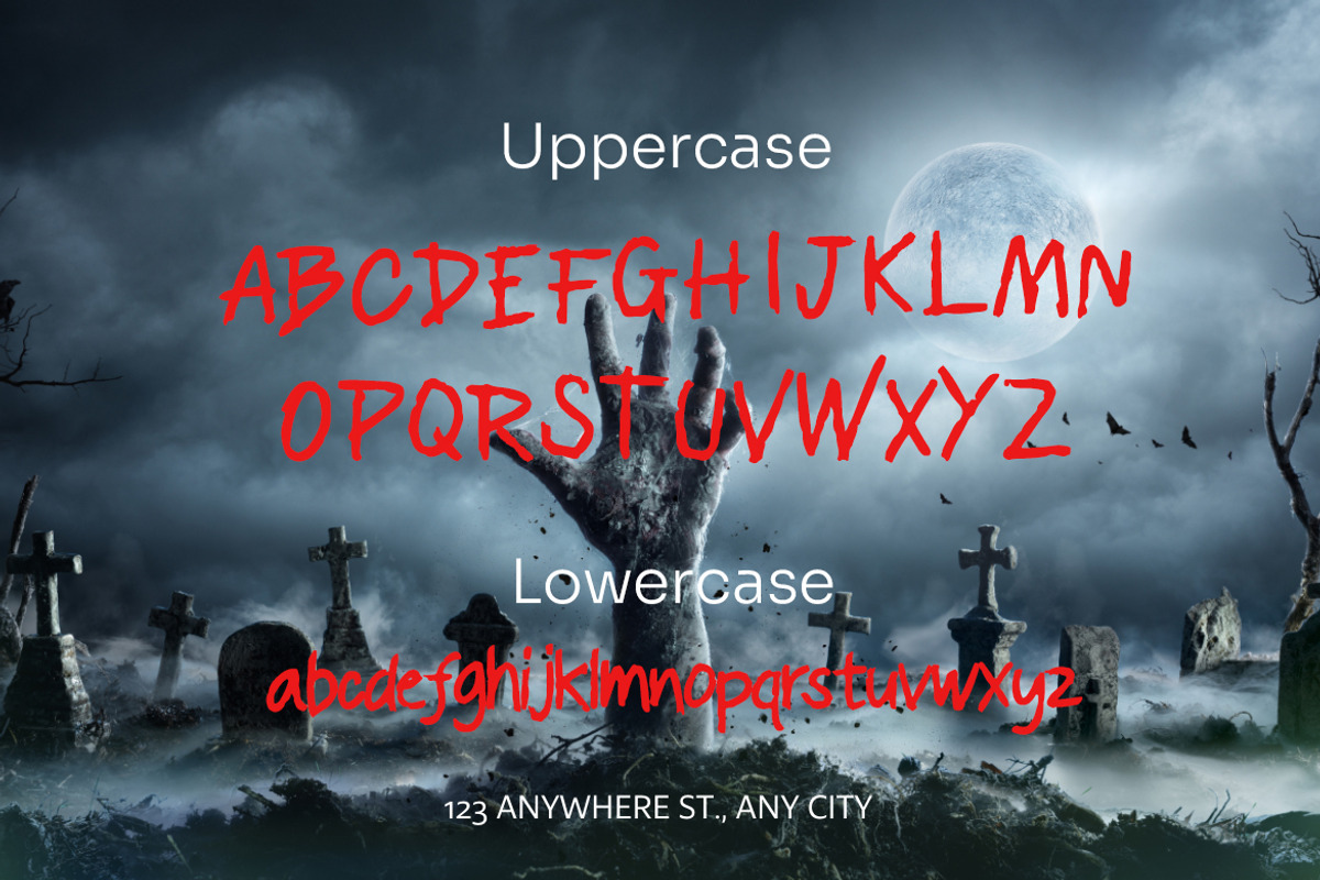 Vamsteino - Horror Brush Font, a Handwritten Font by Dhabee (Photo 3 of 8)