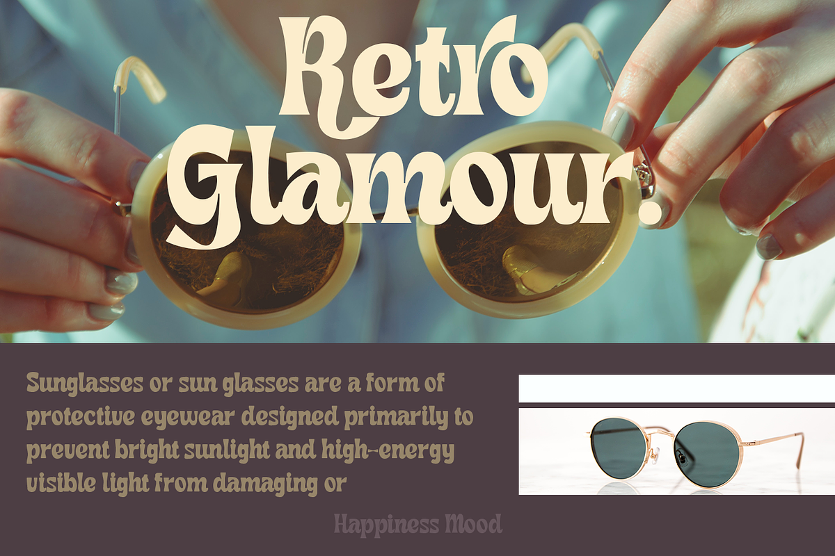 Happiness Mood - Retro Fonts, a Font by madeDeduk (Photo 5 of 9)