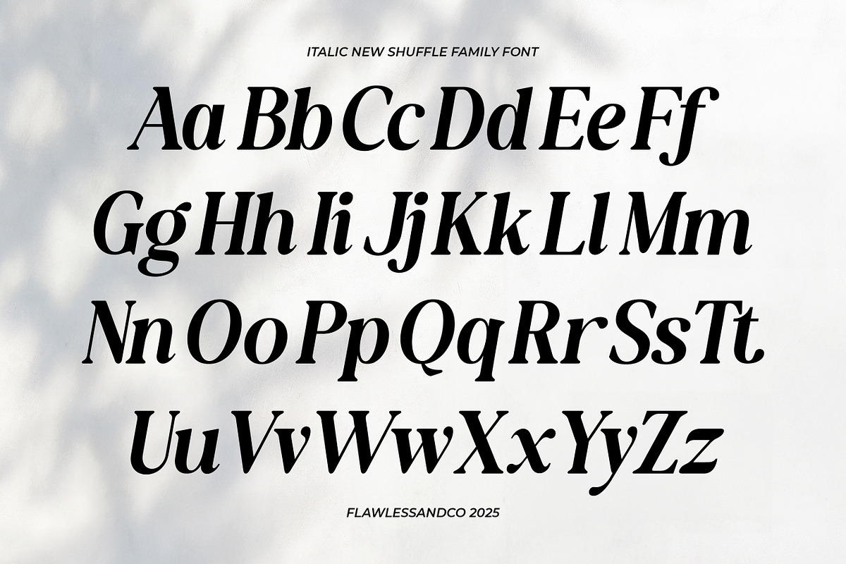 New Shuffle - Modern Serif Family Fo, a Serif Font by Flawless And Co (Photo 8 of 10)