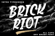 BRICK RIOT - Dry Brush Font