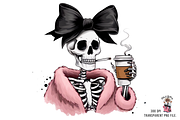 Skeleton PNG with Pink Bow Bundle, a Graphic by Clipart Studio (Thumbnail 5 of 12)