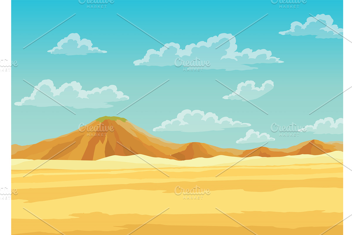 Sky with fluffy clouds on sunny day, an Illustration by the8monkey