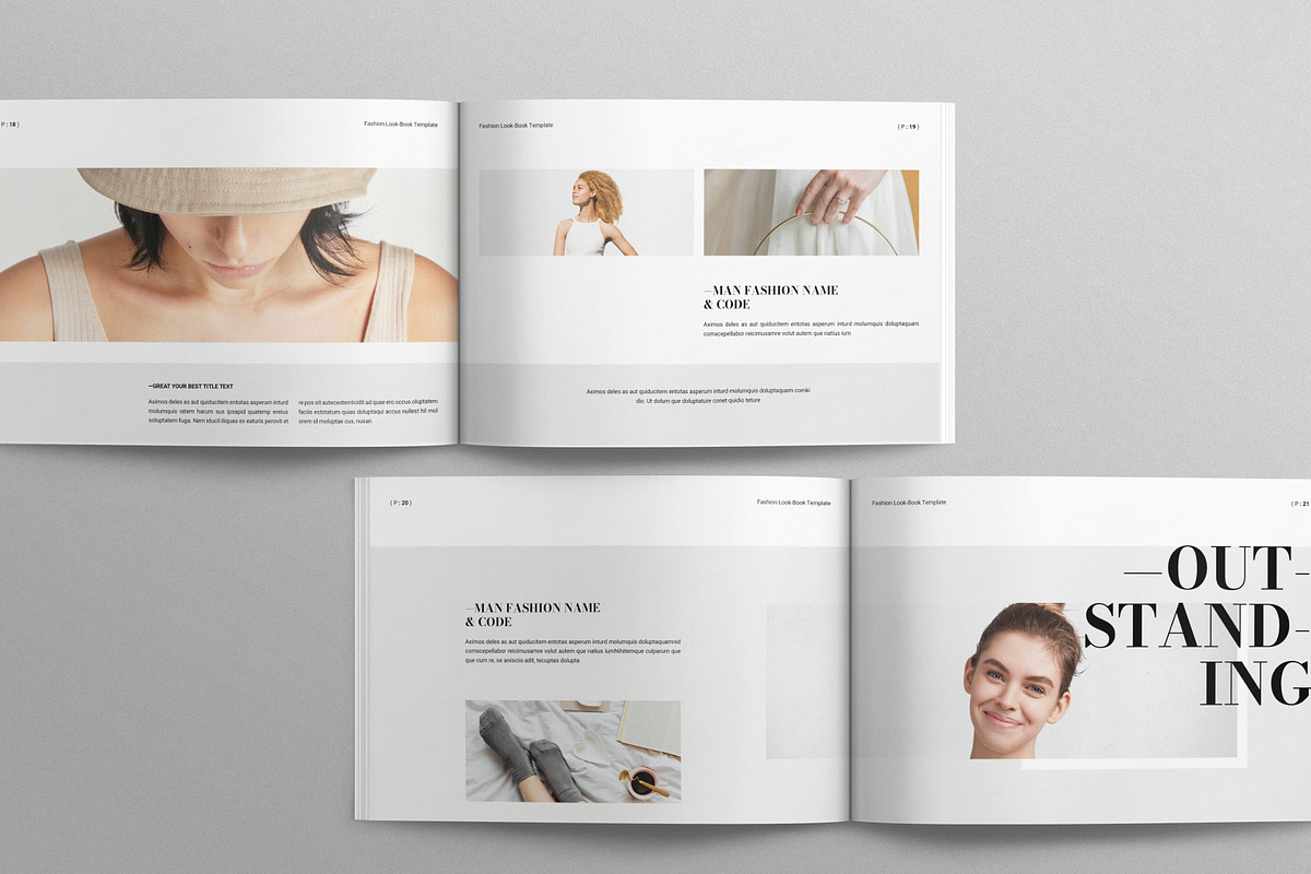 Fashion Lookbook Template Landscape, a Magazine Template by Work-Envance (Photo 7 of 12)
