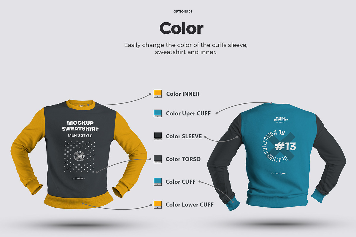 8 Mockups Mens 3D Sweatshirt, a Shirt Mockup by Grow Design Craft Studio (Photo 2 of 5)