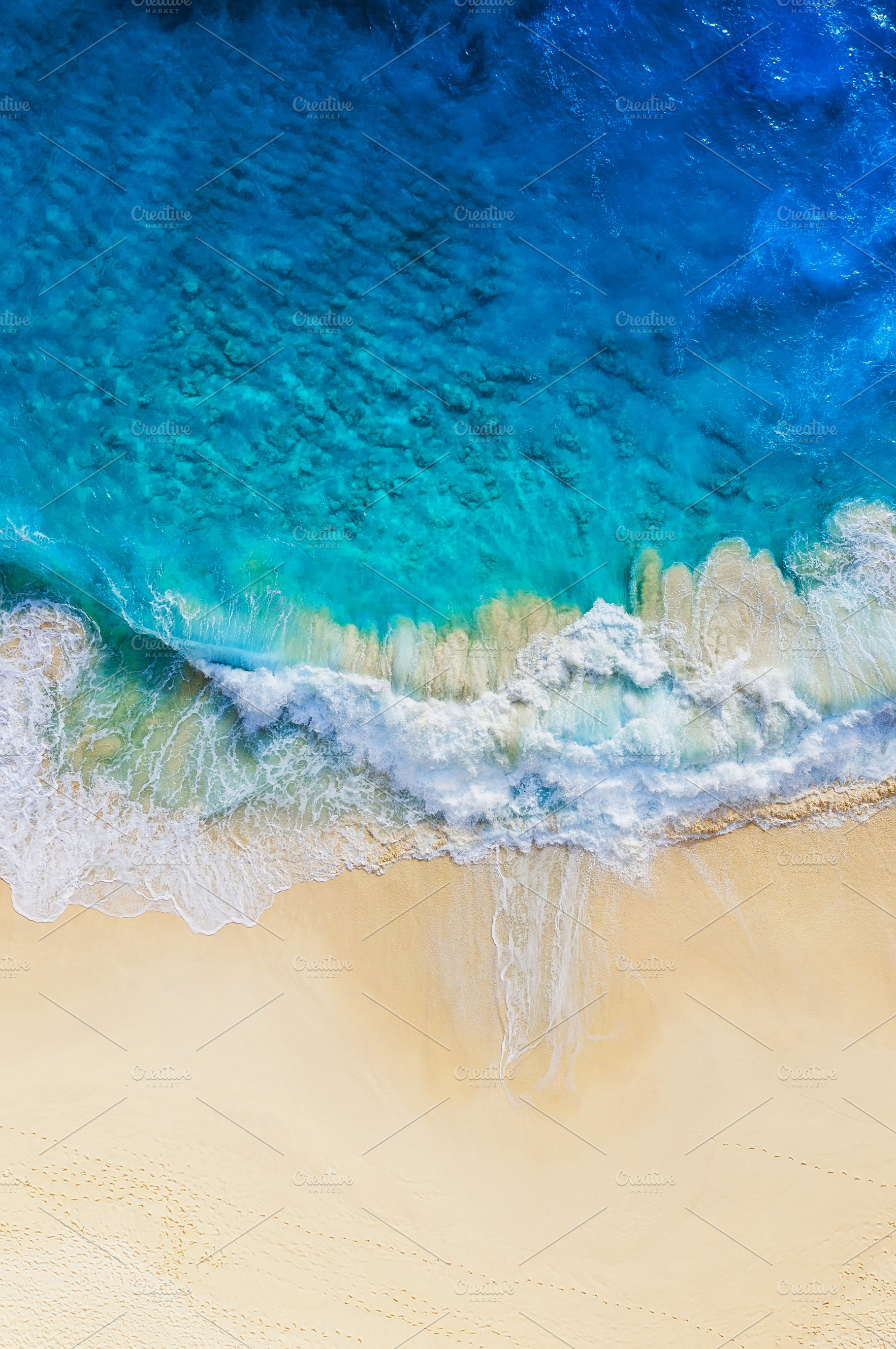 Beach and waves. View from drone, a Nature Photo by Landscape and travel