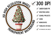 Cute Christmas Topiaries Tree, an Illustration by Craft Nest (Thumbnail 4 of 11)